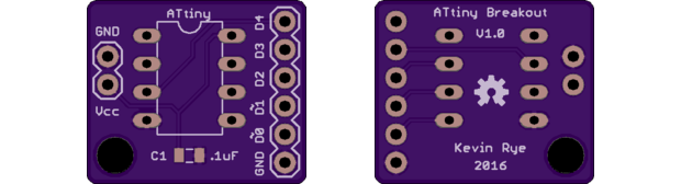 ATtiny Breakout V1 top
