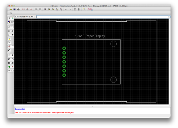 EPC eagle component from library - pad