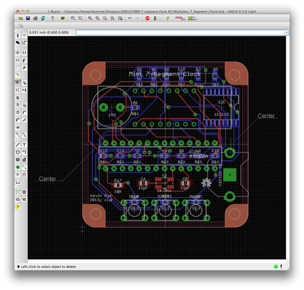 mini7seg PCB draft 2