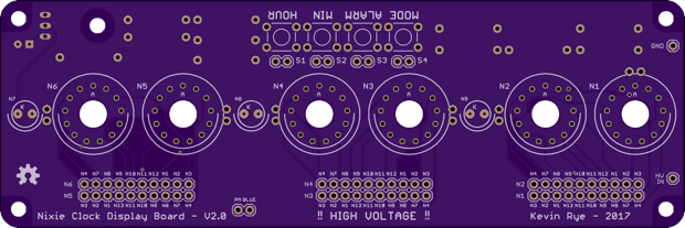 Nixie Clock Display Board IN14 front