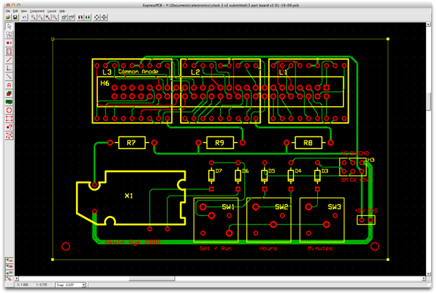 old 7490 display PCB design