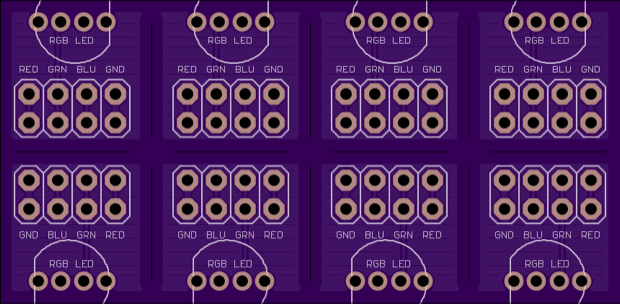 RGB LED Breakout OSH render