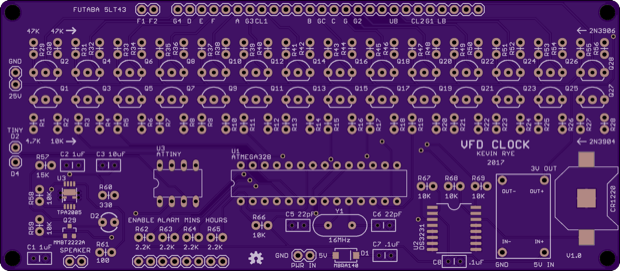VFD Clock front